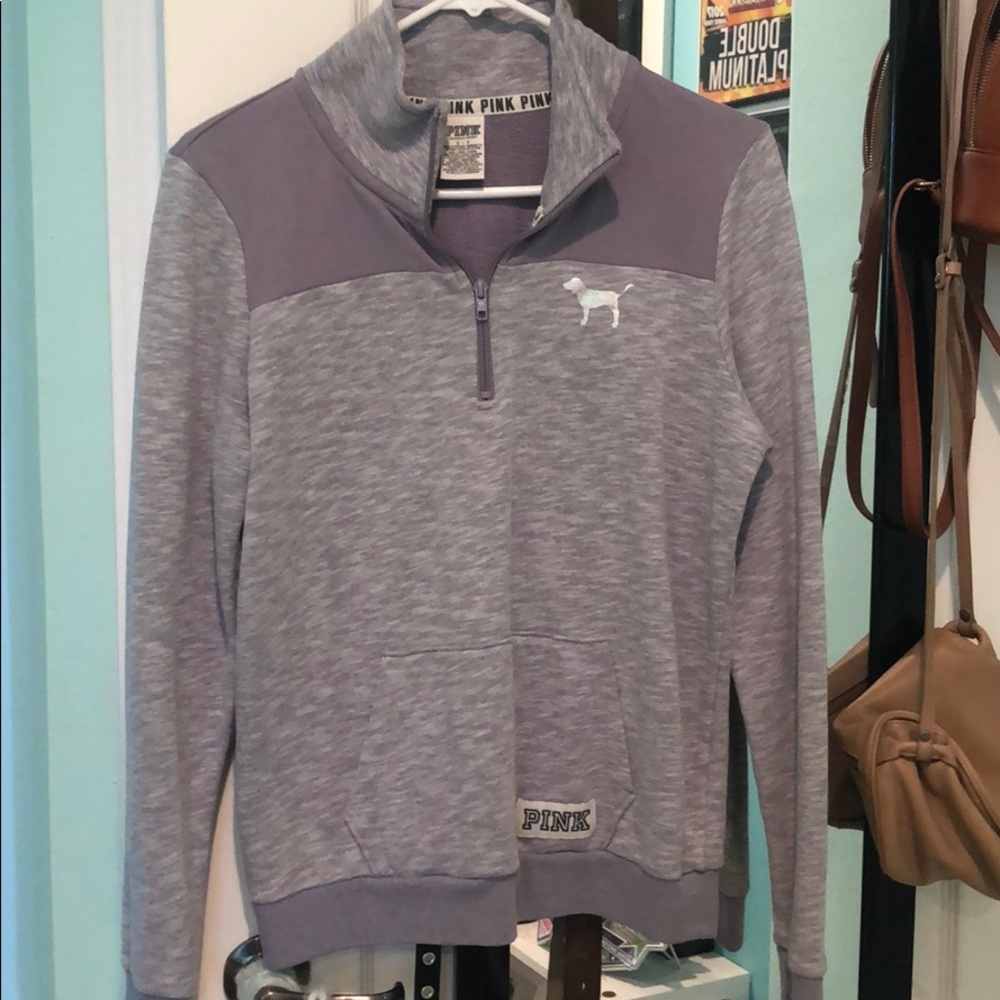 Pink size S heathered light purple quarter zip